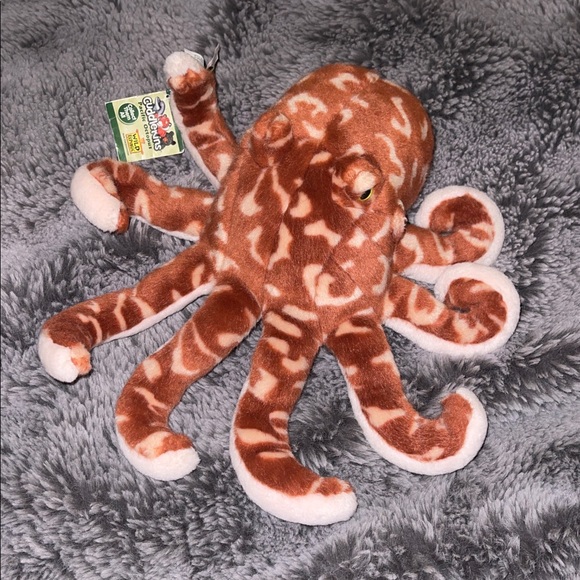 WILD REPUBLIC Other - WILD REPUBLIC Octopus 12" Plush Brown & Cream Squid Tentacles NEW Stuffed Toy
